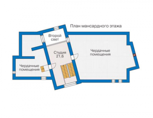 План мансардного этажа дома 35-53