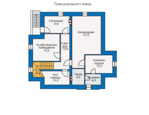 План цокольного этажа дома 35-63