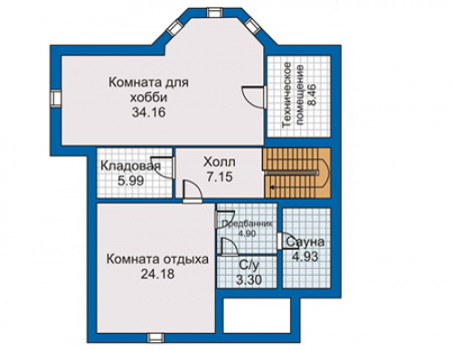 План цокольного этажа дома 50-05