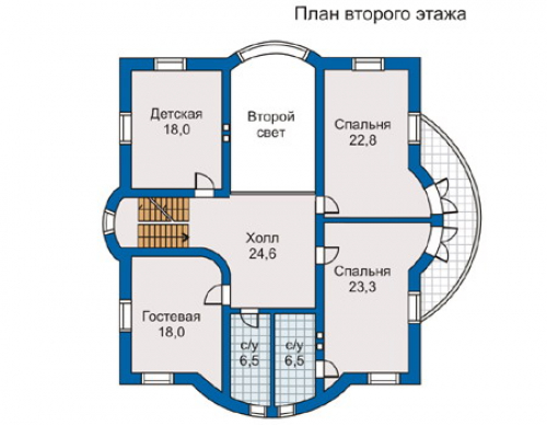 План второго этажа дома 50-13