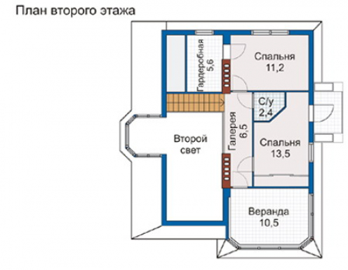 План второго этажа дома 50-19