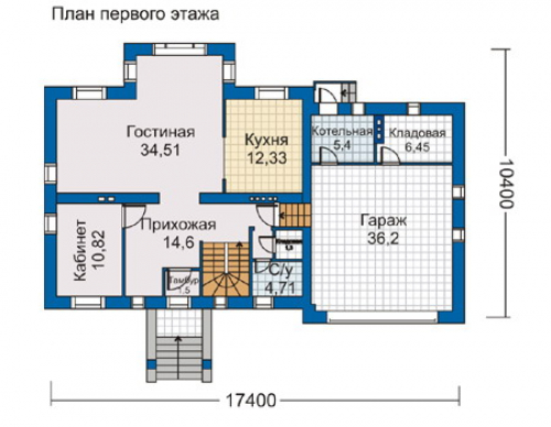 План первого этажа дома 50-22