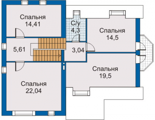 План второго этажа дома 50-38