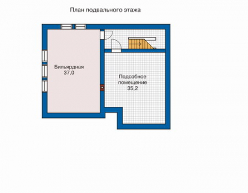 План цокольного этажа дома 50-92