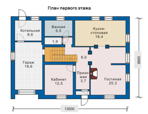 План первого этажа дома 51-22