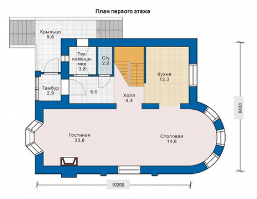 План первого этажа дома 51-29