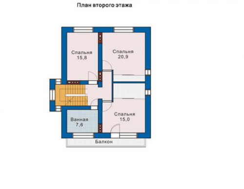 План второго этажа дома 51-34