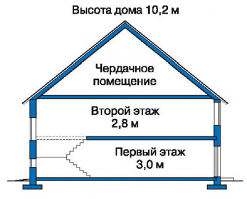 Разрез дома 51-86