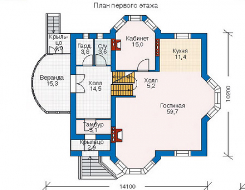 План первого этажа дома 52-60