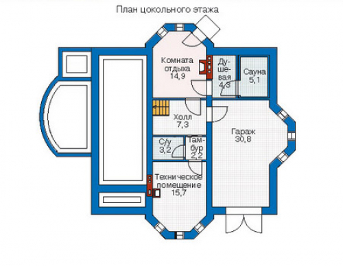 План цокольного этажа дома 52-60