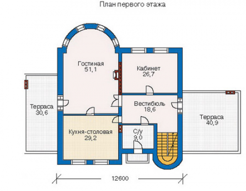 План первого этажа дома 52-76