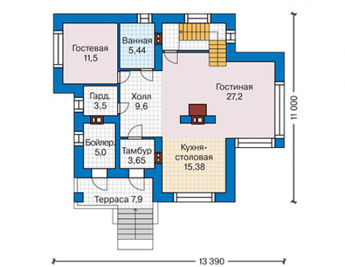 План первого этажа дома 59-33