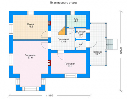 План первого этажа дома 71-01