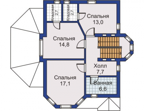 План второго этажа дома 80-03