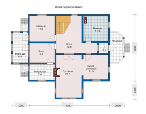 План первого этажа дома 10-41