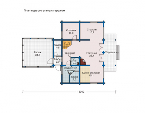 План первого этажа дома 10-98
