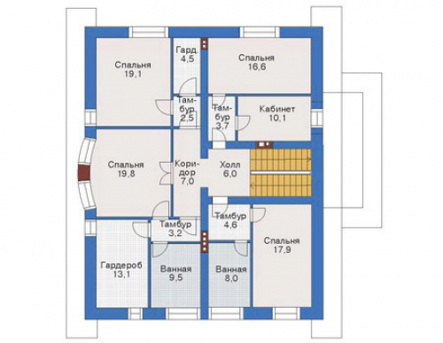 План мансардного этажа дома 11-23
