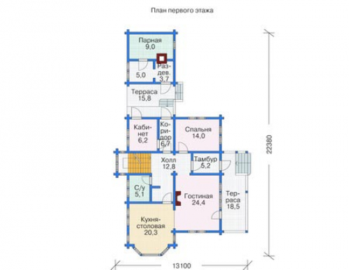 План первого этажа дома 11-59