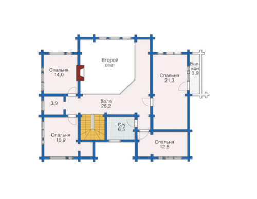 План мансардного этажа дома 11-67