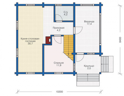 План первого этажа дома 11-75