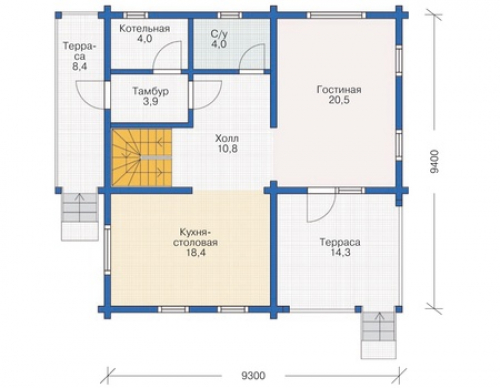 План первого этажа дома 11-96