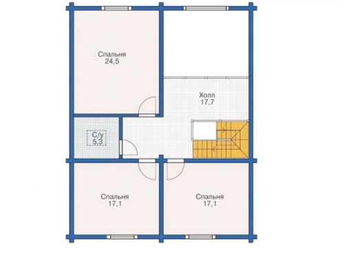 План мансардного этажа дома 11-97