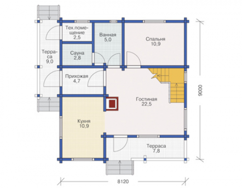 План первого этажа дома 12-11