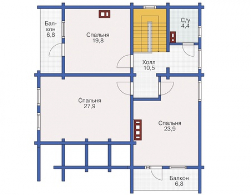 План мансардного этажа дома 12-20