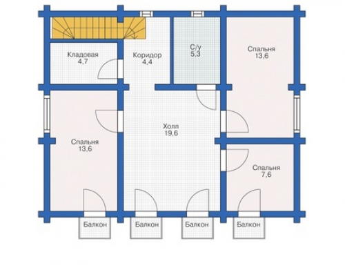 План мансардного этажа дома 12-30