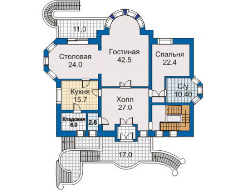 План первого этажа дома 30-32