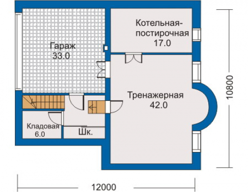 План цокольного этажа дома 30-47