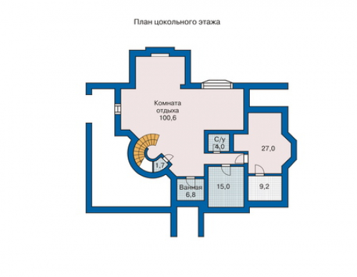 План цокольного этажа дома 31-14