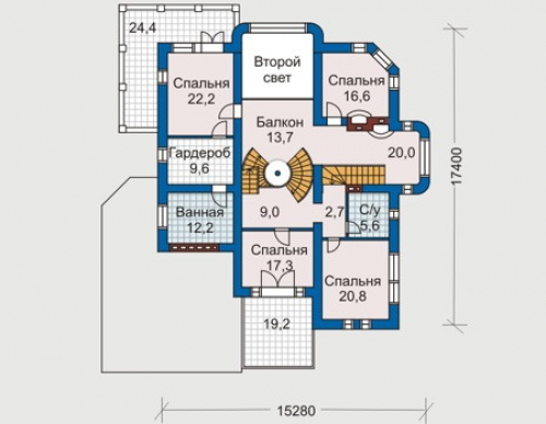 План второго этажа дома 31-26