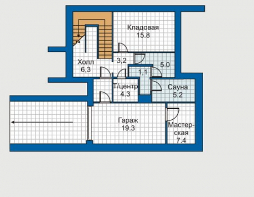 План цокольного этажа дома 31-32