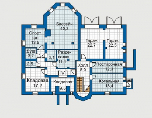 План цокольного этажа дома 31-36