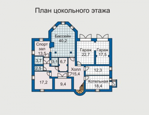 План цокольного этажа дома 31-37