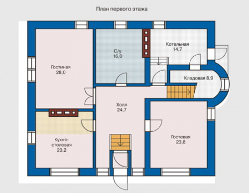 План первого этажа дома 31-42