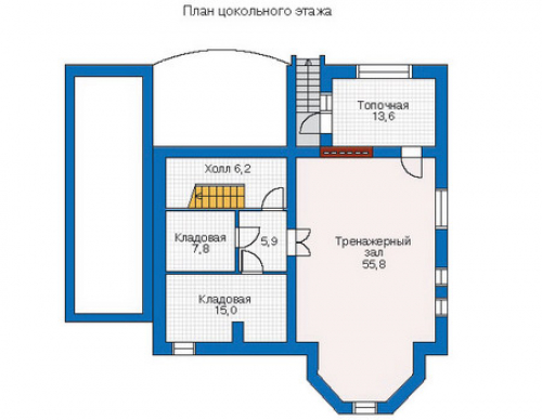 План цокольного этажа дома 31-79