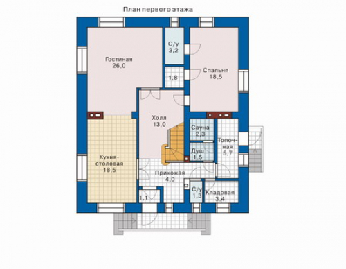 План первого этажа дома 32-40
