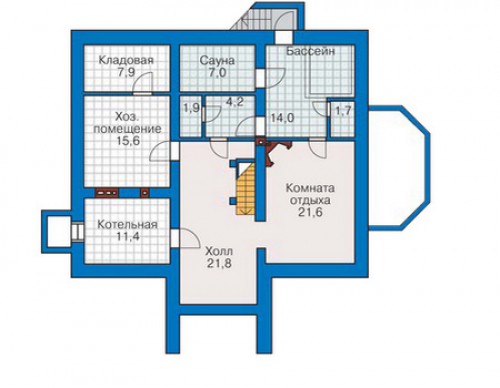 План цокольного этажа дома 32-67