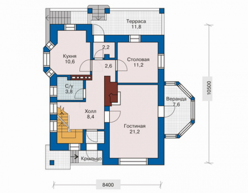 План первого этажа дома 32-70