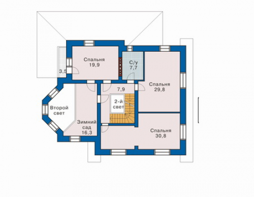План второго этажа дома 32-91