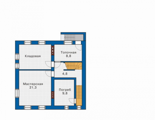 План цокольного этажа дома 32-95