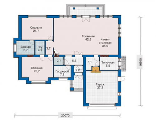 План первого этажа дома 33-15