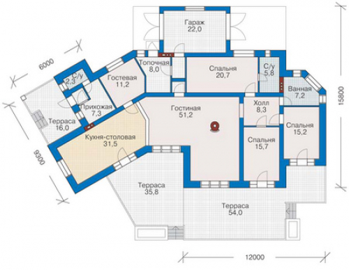 План первого этажа дома 33-29