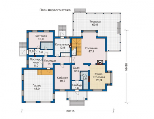 План первого этажа дома 33-45