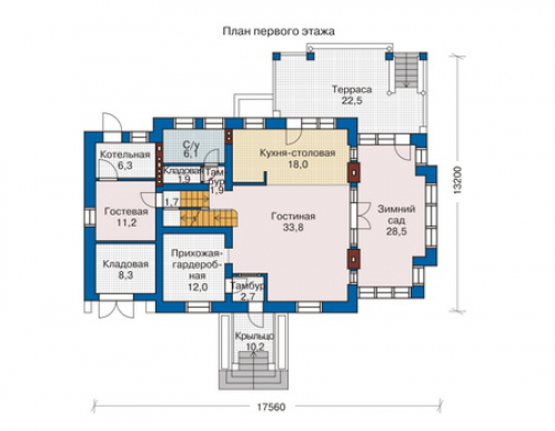 План первого этажа дома 33-46