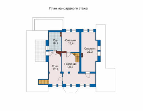План второго этажа дома 33-51