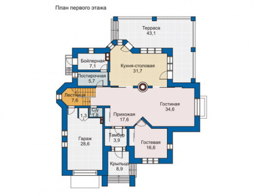 План первого этажа дома 33-67