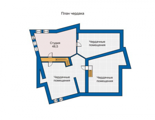 План мансардного этажа дома 33-92